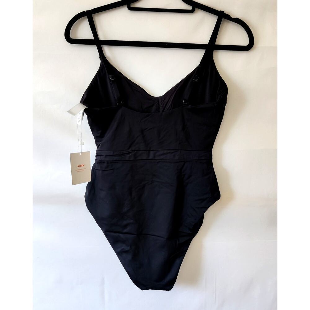Andie One Piece‎ Swimsuit Black Sz M The Samoa Cutout Flattering swimwear - Picture 3 of 7